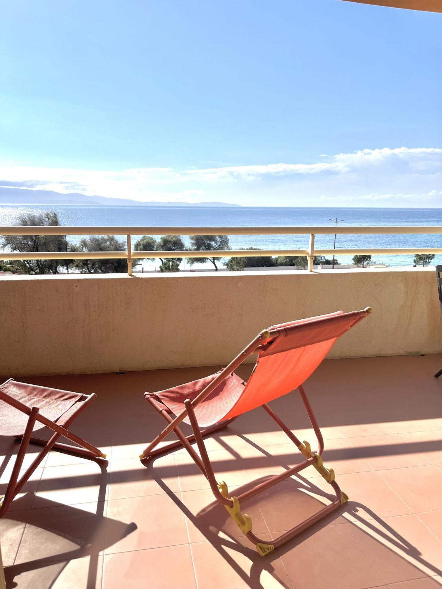 Aria Marina Duplex Vue Mer Route Des Sanguinaires, Plage A 50M, Parking Gratuit, 4 Pers Ajaccio  Exterior photo